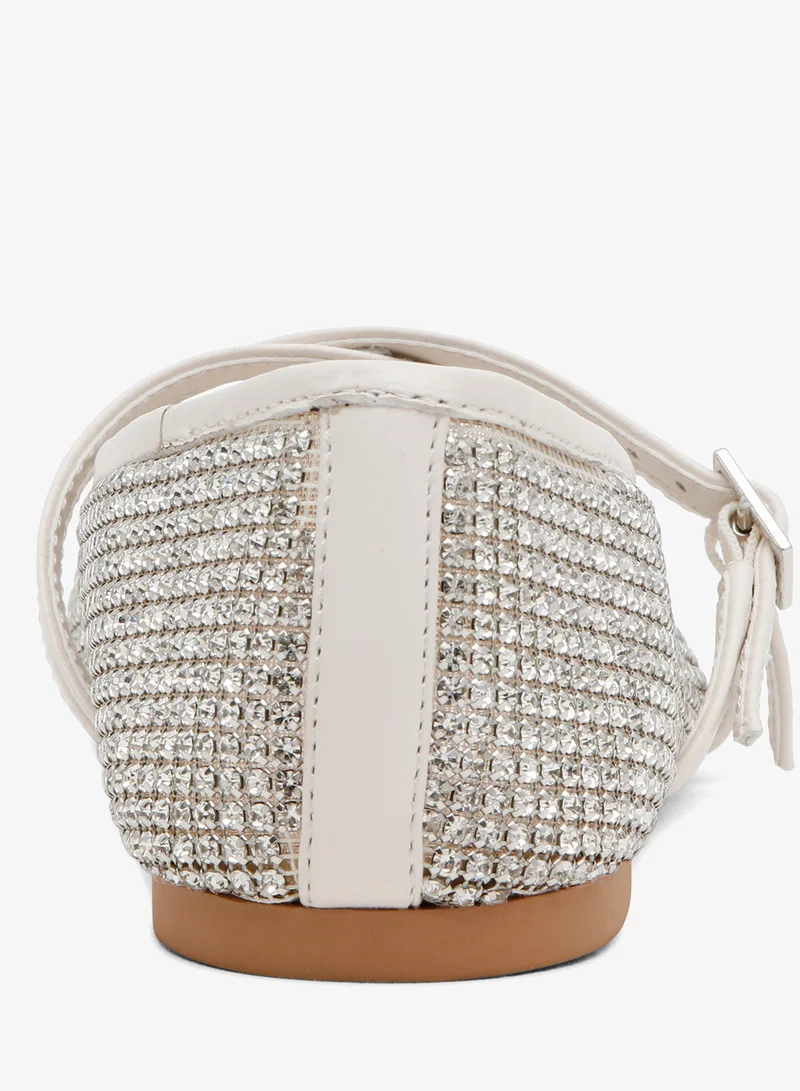 STEVE MADDEN  Rhinestones and Nappa PU Ballerinas for Women | Best Price UAE